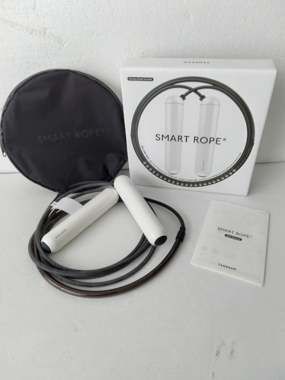 TANGRAM Smart Rope Jump Rope - White Handles